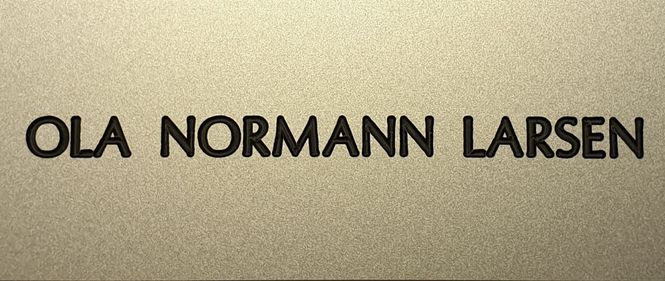 Hovedbilde Ringeklokkeskilt Aluminium imitasjon 71x30mm 